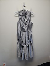 Vestido social Jones Wear lindo prata festa tamanho 12 saia formal alargamento , usado comprar usado  Enviando para Brazil