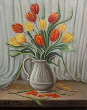 Tulipani olio tela usato  Taranto