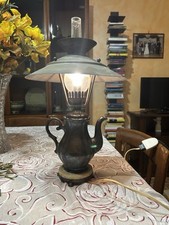 Lampada teiera peltro usato  Zungoli