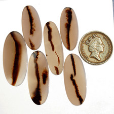 6 peças pedras preciosas cabochão oval ágata cênica dendrito natural grau superior 29mm-35mm comprar usado  Enviando para Brazil