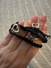 Kette schwarz geflochtenes gebraucht kaufen  Berlin