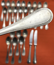 Usado, 27 peças facas de jantar antigas banhadas a prata sopa e colheres de chá toalha Alemanha comprar usado  Enviando para Brazil