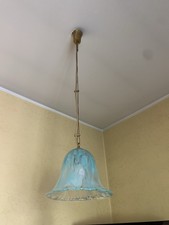 Lampadario vetro azzurro usato  Vertemate con Minoprio
