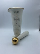Copo medida de porcelana vintage Owens Corning com argamassa e triturador Gold Accents comprar usado  Enviando para Brazil