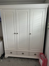 White triple wardrobe for sale  BURY