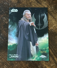 Usado, 2025 Topps Chrome Star Wars Qui-Gon Jinn #152 refrator preto 10/10 Bookend comprar usado  Enviando para Brazil