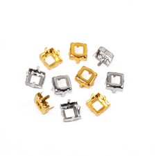 4428 4447 Princess configurações quadradas de garra de metal prata folheado a ouro parafusos prisioneiros de cobre  comprar usado 4428 4447 Princess configurações quadradas de garra de metal prata folheado a ouro parafusos prisioneiros de cobre  comprar usado  Enviando para Brazil