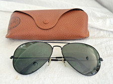 Óculos de Sol Ray Ban RB 3025 Preto Grande Aviador Tamanho 62mm, usado comprar usado  Enviando para Brazil