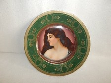 Placa de armário retrato assinada pintada à mão estilo Royal Vienna 11" MZ pintura à mão comprar usado  Enviando para Brazil