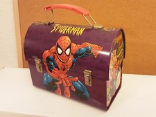 Bela lancheira oficial do Homem-Aranha 2001 Marvel Comics com alça vermelha 7"x6"x4" comprar usado  Enviando para Brazil