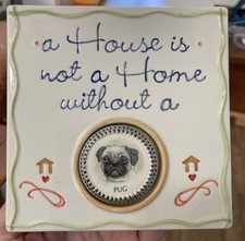 Porcelain pug wall for sale  Hampton