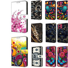 Capa carteira telefone padrão luxo couro para Motorola G73 G84 G14 G32 comprar usado  Enviando para Brazil