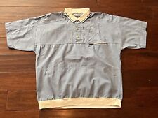 Usado, Camisa polo masculina vintage HUK-A-POO azul branca grande aparência denim botão zíper bolso comprar usado  Enviando para Brazil