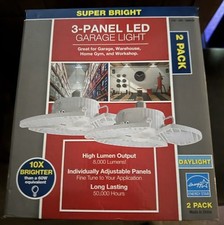 Energy Star 3 painéis 8000 lúmens LED retrofit garagem soquete de luz normal pacote com 2 comprar usado  Enviando para Brazil