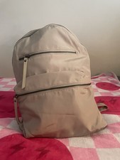 Beige nylon backpack for sale  STOCKPORT