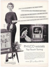 Usado, Philco TV anúncio impresso anúncio vintage anúncio de televisão eletrônico doméstico 1956 comprar usado  Enviando para Brazil