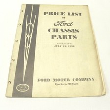 1938 PRICE LIST OF FORD CHASSIS PARTS DEALER CATALOG MANUAL BOOK DEALERSHIP INFO segunda mano  Embacar hacia Mexico