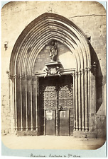 Espagne, Barcelona, Fachada de St. Ana Vintage albumen print, Tirage albuminé  comprar usado  Enviando para Brazil