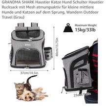 Hunde katzen rucksack gebraucht kaufen  Jülich