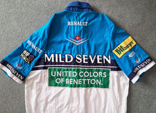 Camisa oficial de corrida Benetton Mild Seven Renault Team Issue F1 Crew Pit 1995 comprar usado  Enviando para Brazil