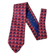 Gravata masculina Tommy Hilfiger Dogs And Bones gravata vermelha azul e verde, usado comprar usado  Enviando para Brazil