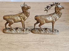Antique brass stag for sale  NORTHAMPTON
