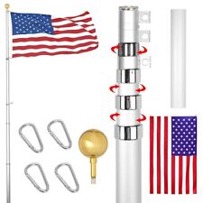 Foot telescopic flagpole for sale  Shipping to Ireland