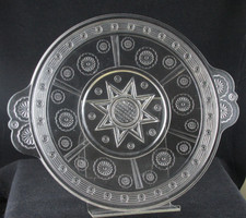 1880S EAPG BRYCE BROTHERS PLACA MÁGICA DE VIDRO PRENSADO TRANSPARENTE ROSETA 11 POLEGADAS comprar usado  Enviando para Brazil