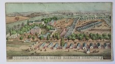 Envelope colorido de 1860 Columbia College & Carver Barracks hospitais guerra civil vista comprar usado Envelope colorido de 1860 Columbia College & Carver Barracks hospitais guerra civil vista comprar usado  Enviando para Brazil