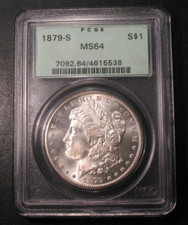 MOEDAS ANTIGAS DOS EUA 1878 S PCGS MS64 Morgan prata $1 dólar PCGS etiqueta verde antiga comprar usado  Enviando para Brazil