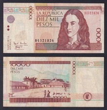 Banconota colombia 10000 usato  Chieri