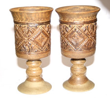 Pair ceramic goblets for sale  ARBROATH