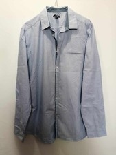 Chemise bleue coton d'occasion  Bourg-de-Thizy