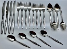 SILVERWARE ONEIDA "WOODMERE" 20 piezas (ajuste completo de 4 piezas pl) cuchillo tenedor cuchara segunda mano  Embacar hacia Mexico
