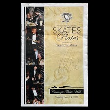 2010 Patins e Pratos Pittsburgh Penguins Charity Dinner Kris Letang Autógrafo comprar usado  Enviando para Brazil