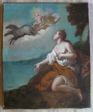 Oil canvas 18th d'occasion  Expédié en Belgium