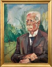 Obraz olejny impresjonista Richard Sprick 1901-1968 portret człowieka w ogrodzie 1932 na sprzedaż  Wysyłka do Poland