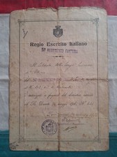 Militaria ww1 attestato usato  Pinerolo