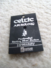 Pingente de prata esterlina de fevereiro (salgueiro) de astrologia celta por ametista comprar usado  Enviando para Brazil