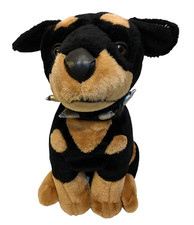 Doberman Pinscher GRANDE Rottweiler Rotty Puppy Dog Plush Spike Toy Network 16" , usado comprar usado  Enviando para Brazil