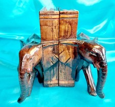 Pair carved wooden for sale  CWMBRAN