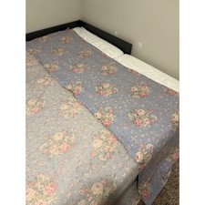 Lençol Ralph Lauren Shelter Island King plano floral azul chalé gasto rosa EUA, usado comprar usado  Enviando para Brazil