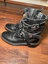 Zara leder stiefel gebraucht kaufen  Frankfurt am Main