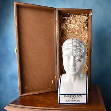 Frenologia Głowa Porcelanowa figurka Prezent dla lekarza w eleganckim drewnianym pudełku na sprzedaż  PL