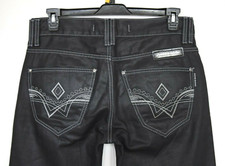 CIPO & BAXX men's BLACK Straight Wax glossy JEANS Trousers | True size W34 L32 na sprzedaż  PL