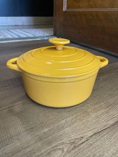 Forno holandês de ferro fundido esmaltado porcelana 3 qt talhado com babados comprar usado  Enviando para Brazil