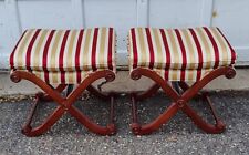 Par de escabelo Sherrill Regency Style X Base Otomana (2) comprar usado  Enviando para Brazil