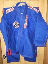 Kimono uniforme de jiu-jitsu EUA azul real brasileiro A3 usado DDR Araruama comprar usado  Enviando para Brazil