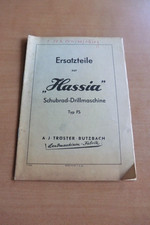 Ersatzteilliste hassia schubra gebraucht kaufen  Könnern