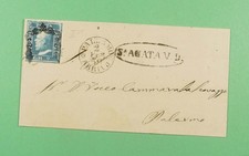 DR WHO 1859 WŁOCHY STANY RZYMSKIE F/L IMPERF S AGATA FANTAZYJNE ANULOWANIE DO PALERM R09951 na sprzedaż  Wysyłka do Poland